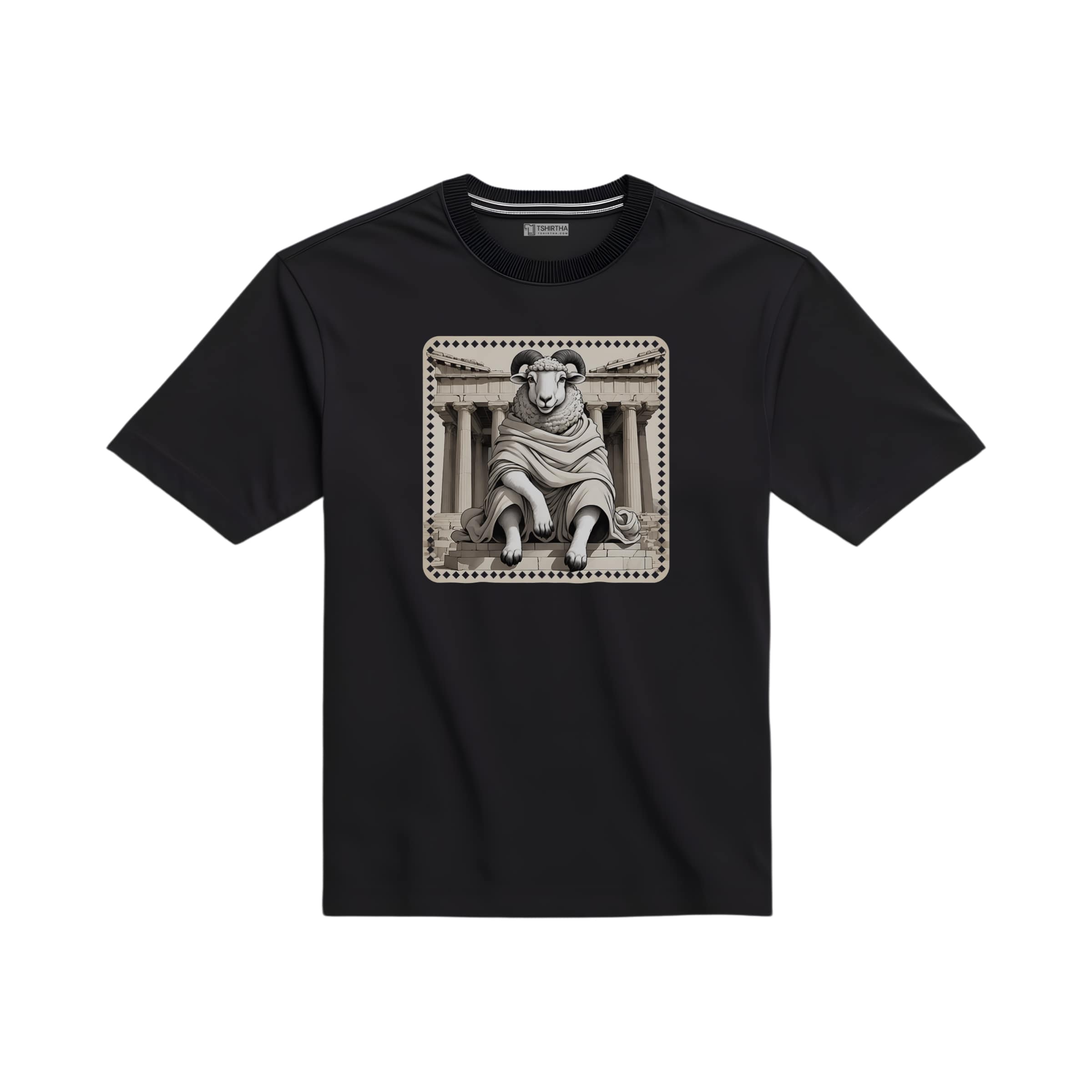 تیشرت با طرح گوسفند رومی تیشرت با طرح گوسفند رومی