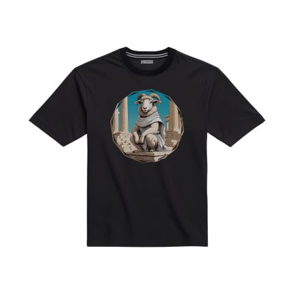 تیشرت با طرح گوسفند رومی در حال لبخند