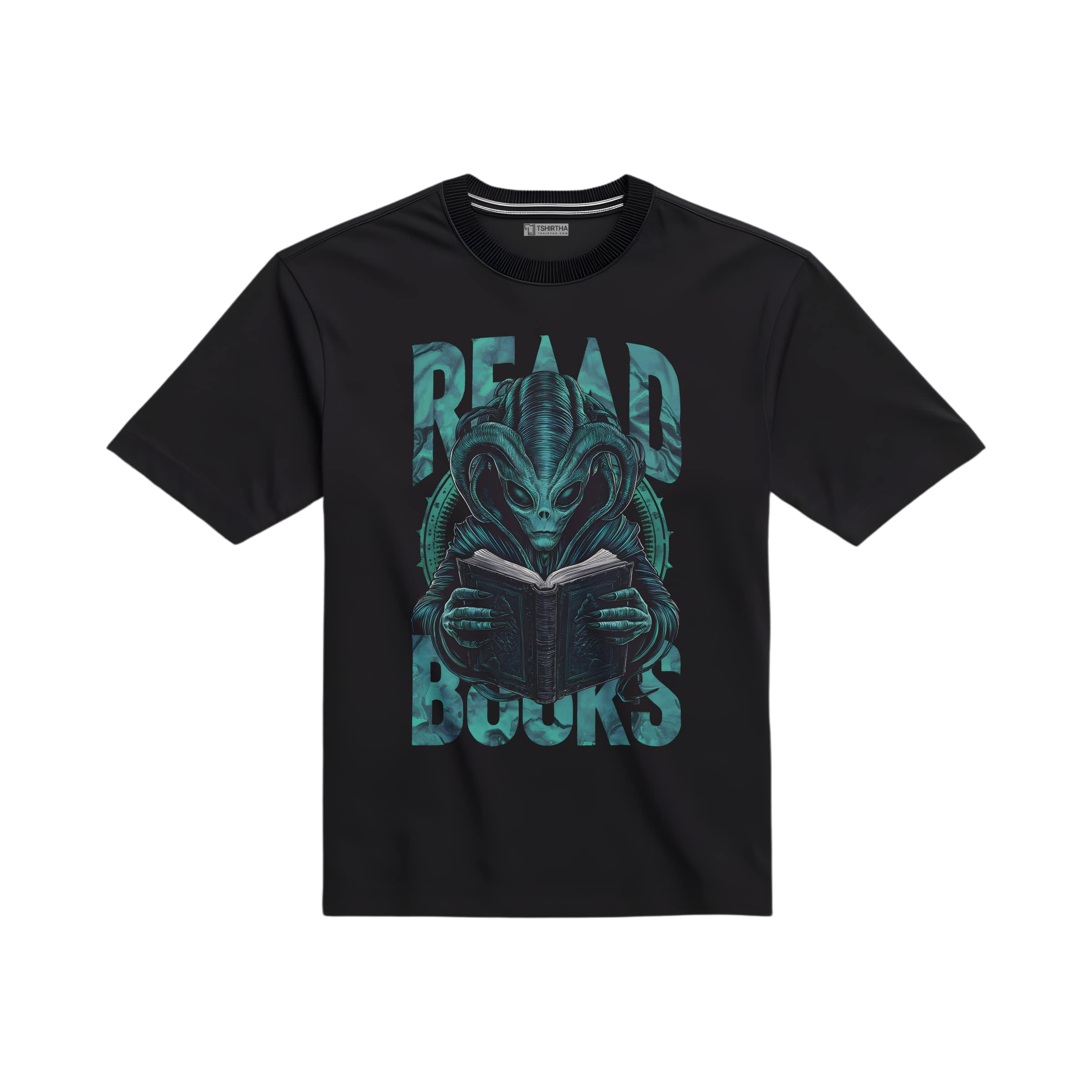 تیشرت با طرح آدم فضایی کتاب خوان تیشرت با طرح آدم فضایی کتاب خوان