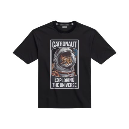 تیشرت با طرح گربه فضانورد