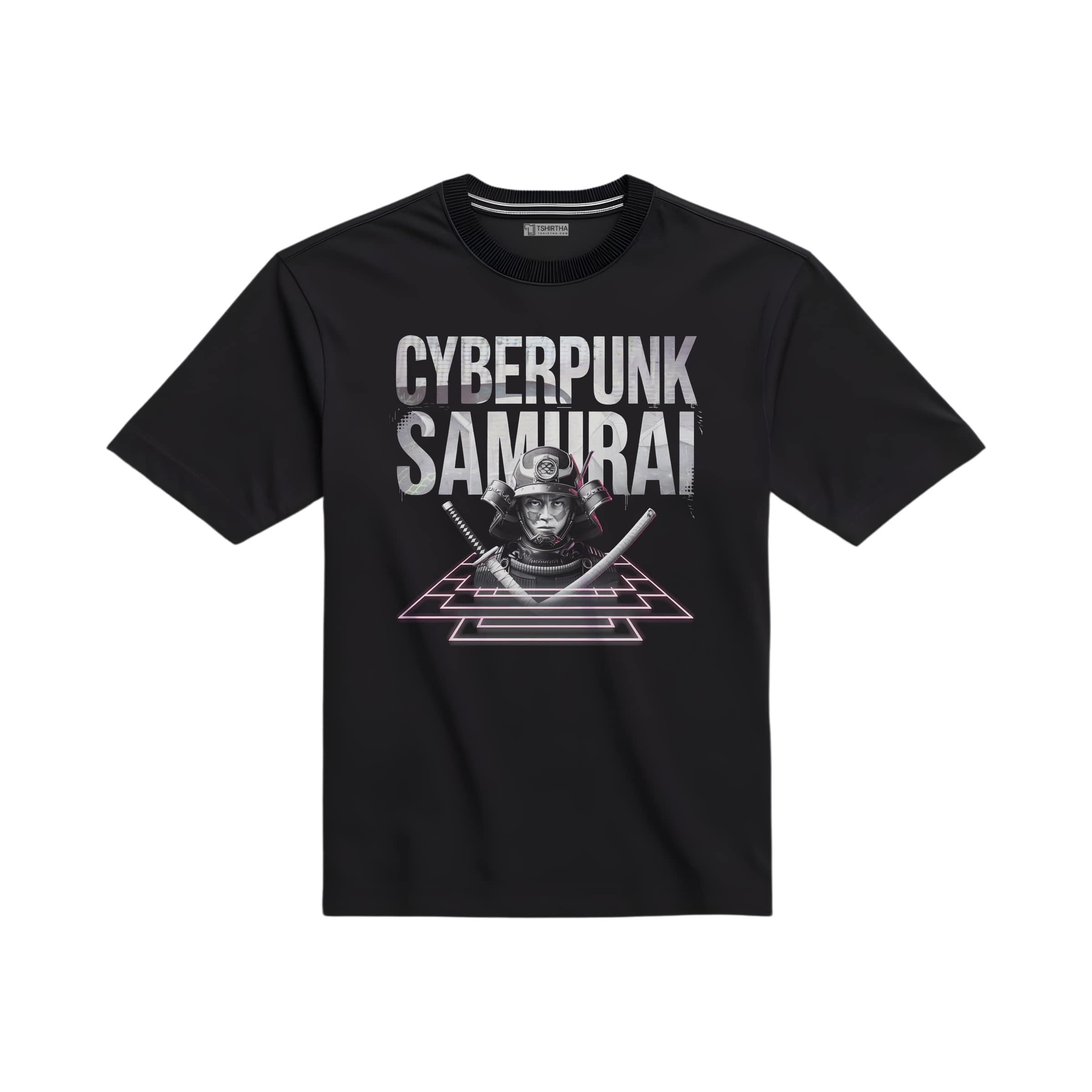 تیشرت با طرح سامورایی سایبرپانک تیشرت با طرح سامورایی سایبرپانک