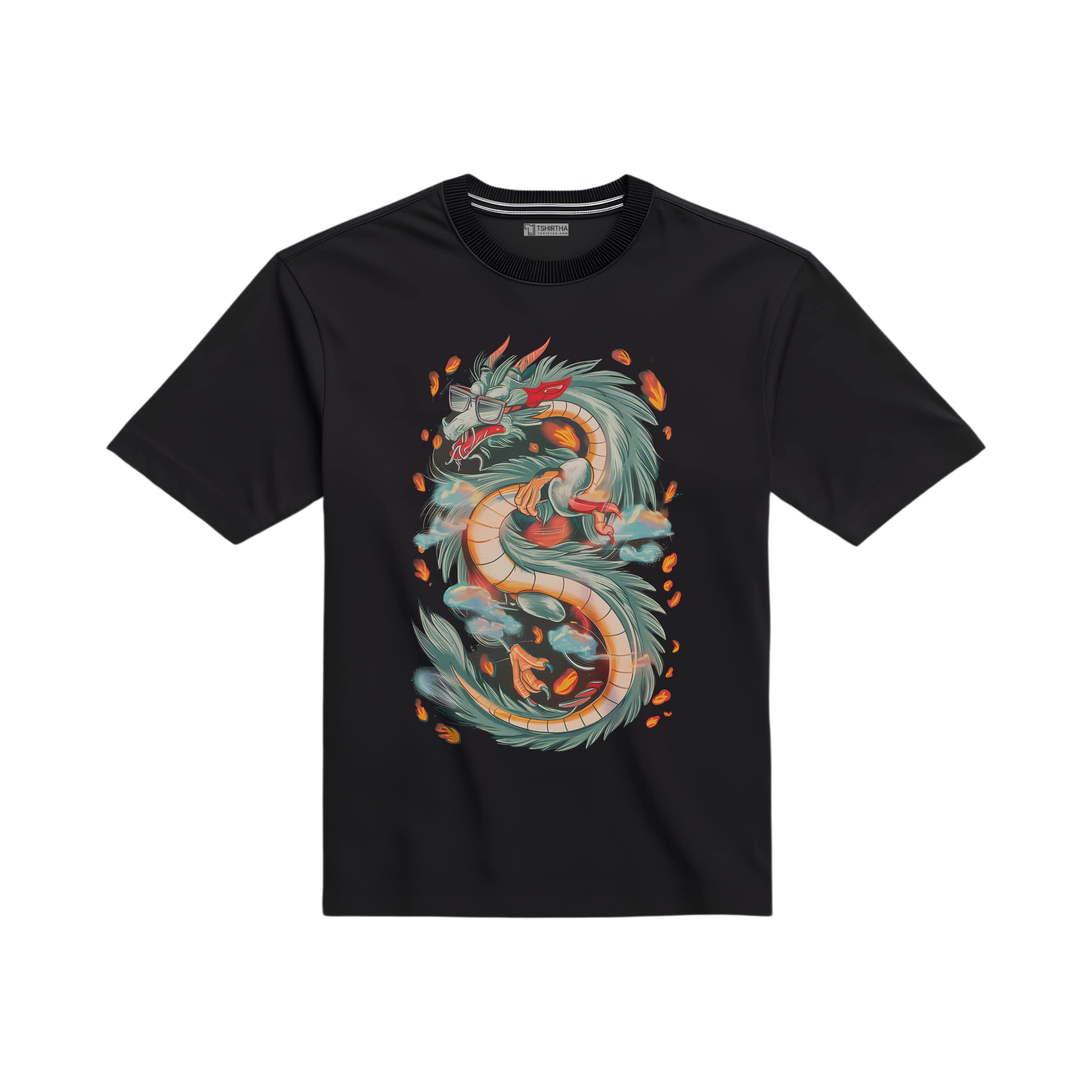 تیشرت با طرح اژدهای سبز تیشرت با طرح اژدهای سبز