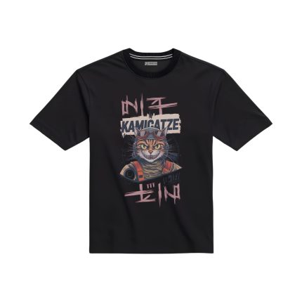 تیشرت با طرح گربه کامیکازه