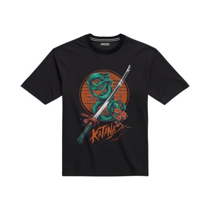 تیشرت با طرح کاتانا