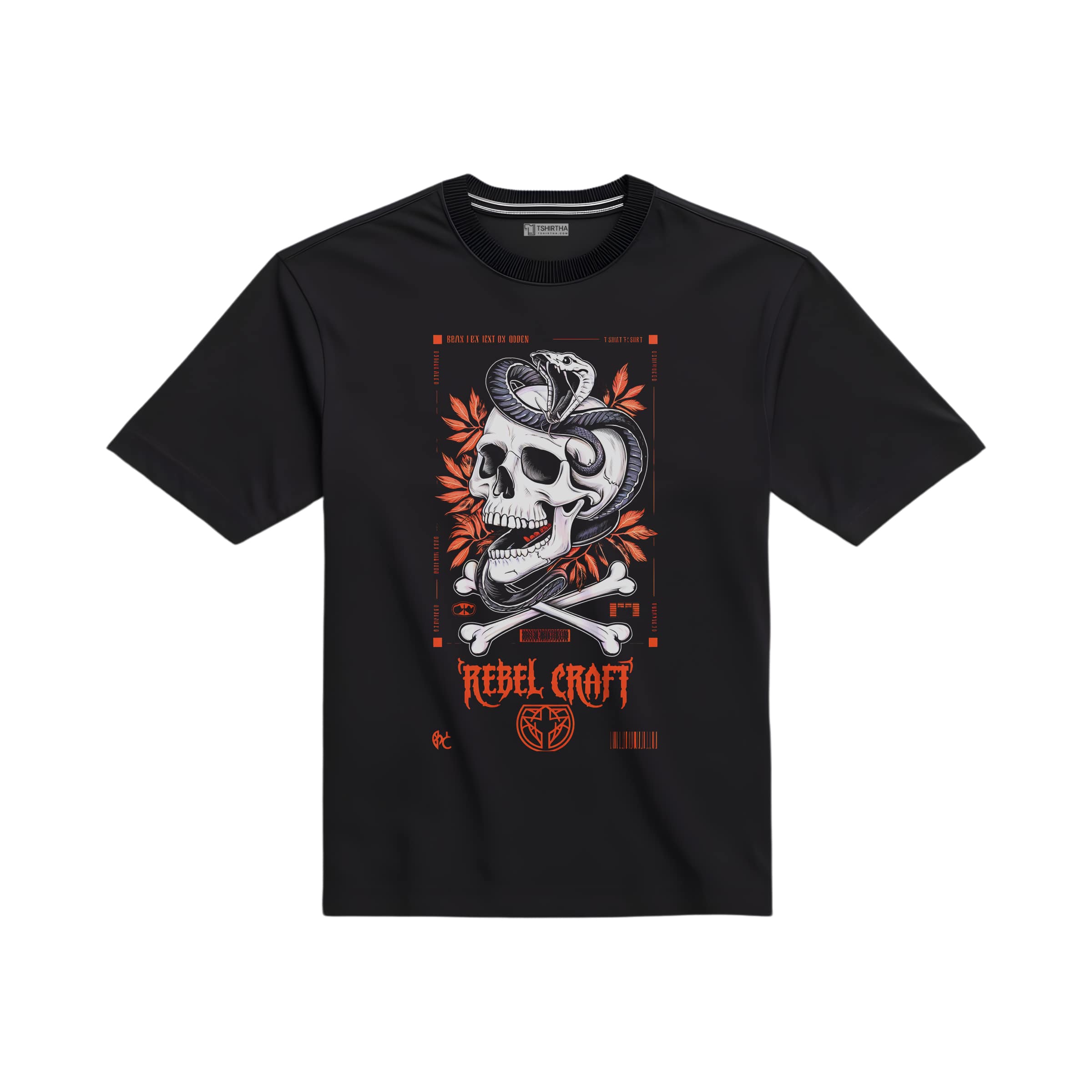 تیشرت با طرح جمجمه و مار تیشرت با طرح جمجمه و مار