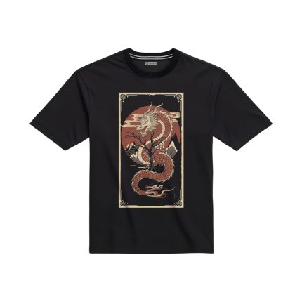 تیشرت با طرح اژدهای کهن