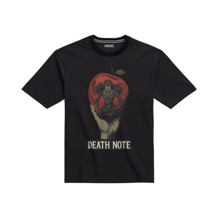 تیشرت مشکی با طرح انیمه دث نوت ریوک