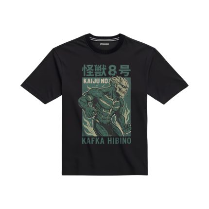 تیشرت مشکی با طرح انیمه کافکا هیبینو از «کایجو نو ۸»